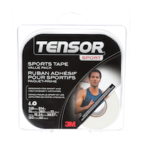 Tensor™ Sport Sports Tape Value Pack, White, 4 rolls Front_Flat