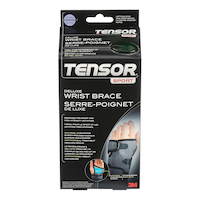 Tensor™ Sport Antimicrobial Deluxe Left-Handed Wrist Brace, Grey, Assorted Sizes Front_Flat