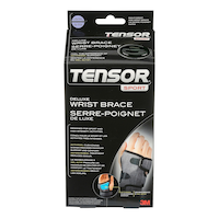 Tensor™ Sport Antimicrobial Deluxe Right-Handed Wrist Brace, Grey, Assorted Sizes Front_Flat