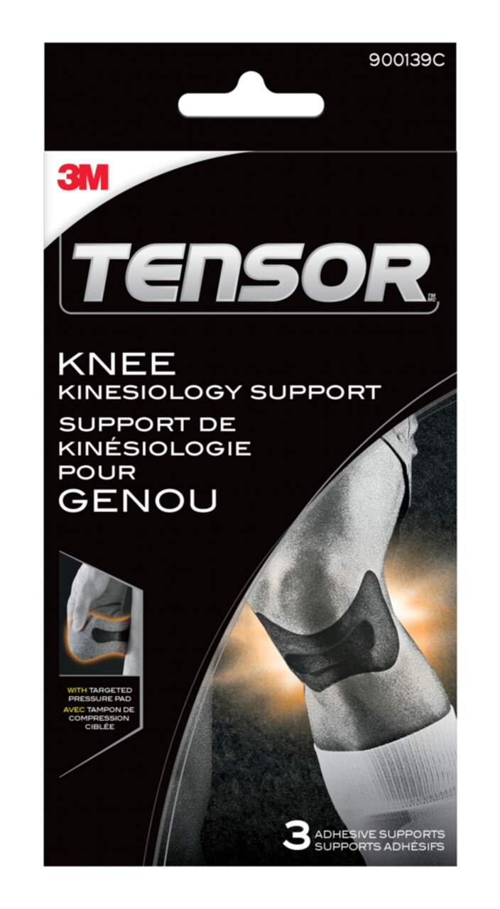 Tensor™ Elasto-Preene Knee Kinesiology Self-Adhering Support, Black, 3-pk