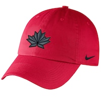 Nike Team Canada Adjustable Hockey Cap with Embroidered Logo, Red Front_Three_Fourths_Angled_Left