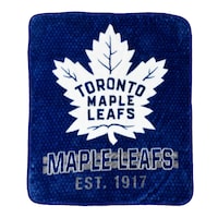 NHL Toronto Maple Leafs Blanket Plush Throw, 40-in x 50-in Front_Flat