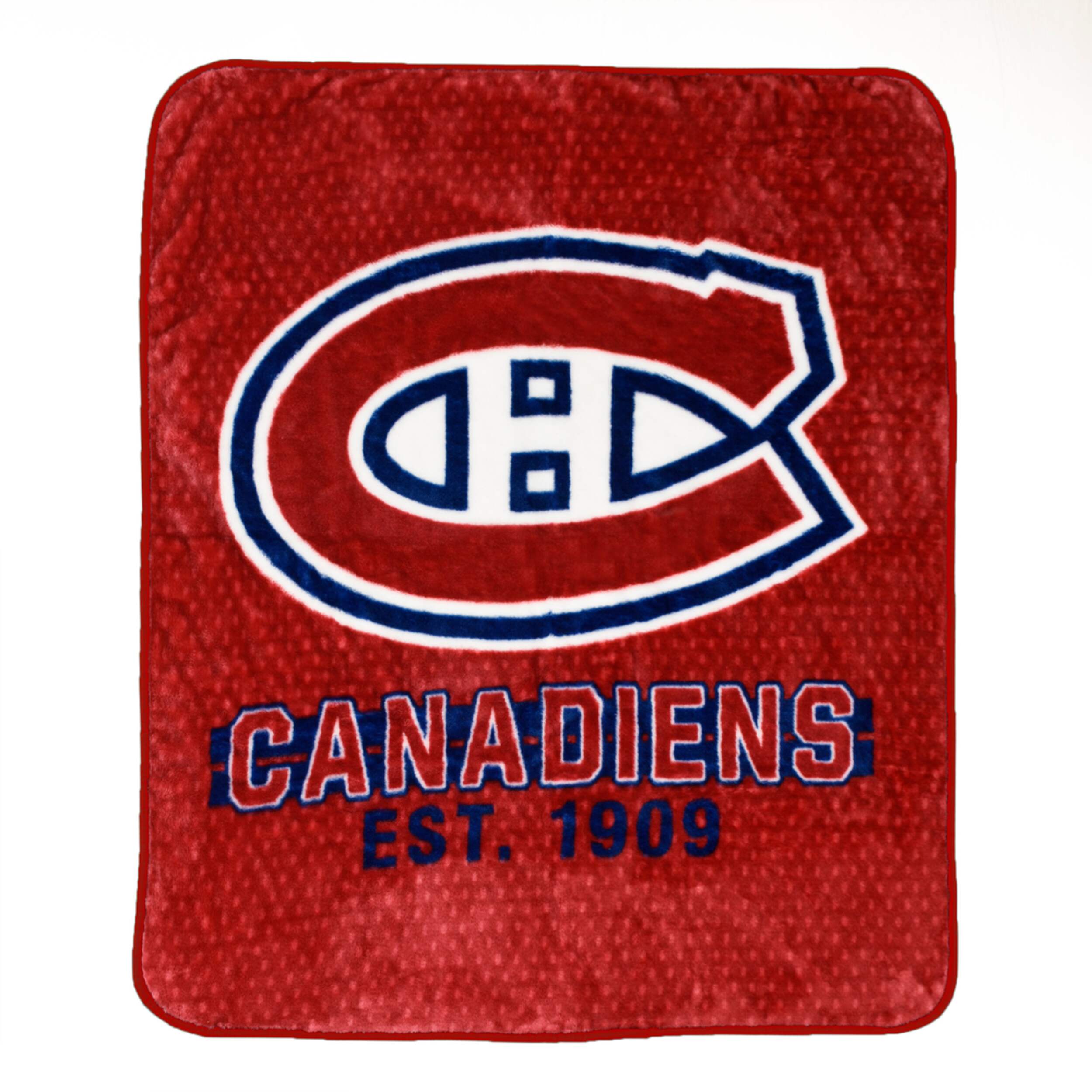 NHL Montreal Canadiens Plush Throw Blanket, 40-in x 50-in Front_Flat
