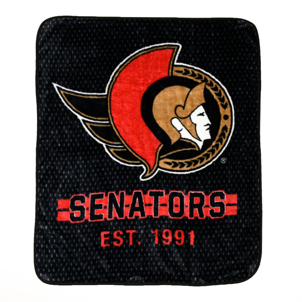 NHL Ottawa Senators Hockey Plush Super Soft Throw Blanket, 40-in x 50-in
