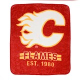 NHL Calgary Flames Plush Throw Blanket, 40-in x 50-in Front_Flat