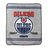 NHL Edmonton Oilers Plush Throw Blanket, 40-in x 50-in Front_Flat