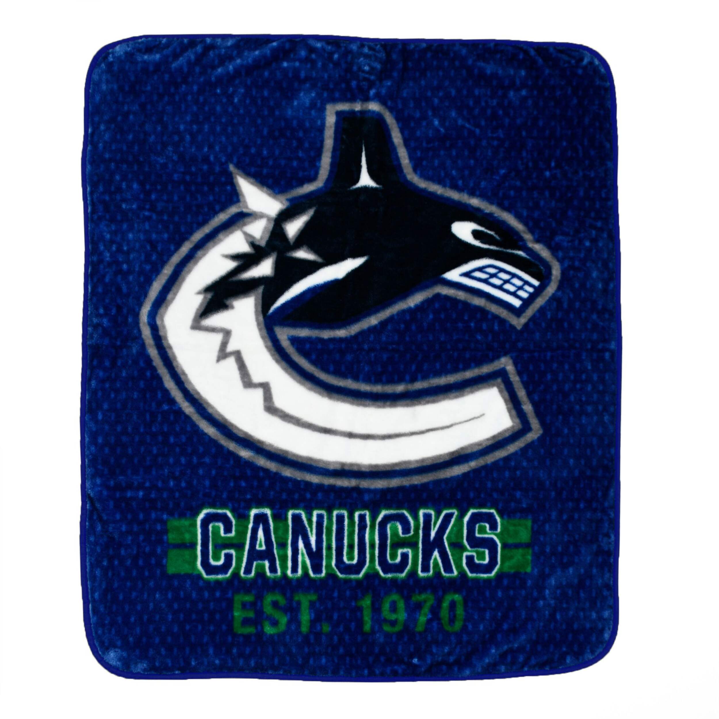 NHL Vancouver Canucks Plush Throw Blanket, 40-in x 50-in Front_Flat