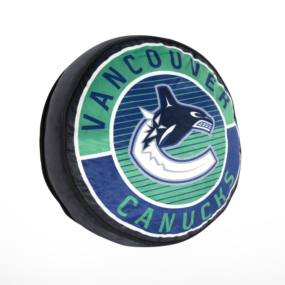 NHL Vancouver Canucks Hockey Puck Pillow Cushion Canadian Tire