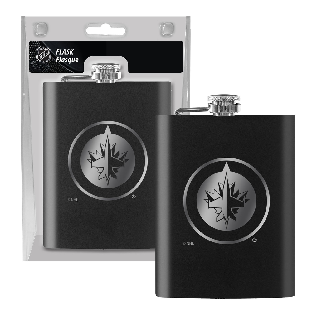 NHL Winnipeg Jets Stainless Steel Etched Hockey Team Logo Flask, 8oz