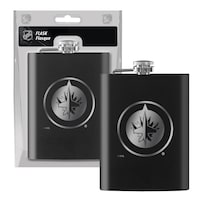 NHL Winnipeg Jets Stainless Steel Etched Hockey Team Logo Flask, 8-oz Front_Flat