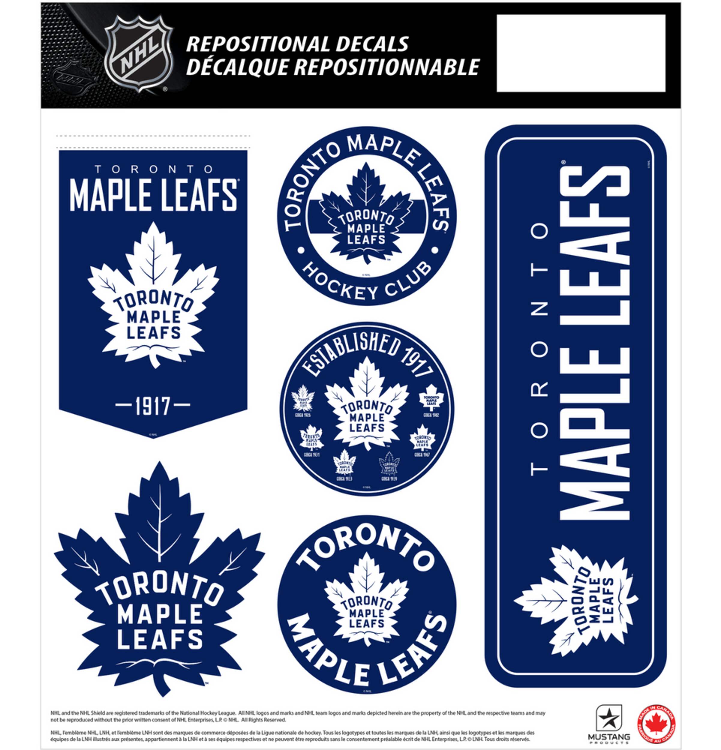 NHL Toronto Maple Leafs Hockey Team Wall Decals Front_Flat
