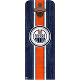 NHL Edmonton Oilers Hockey Wall Mounted Magnetic Bottle Cap Opener Front_Flat