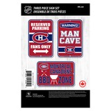 NHL Montreal Canadiens Hockey Team Collectible Sign Set, 3-pc Front_Flat