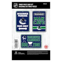 NHL Vancouver Canucks Hockey Team Collectible Sign Set, 3-pc