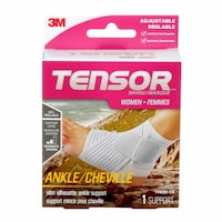 Tensor™ Women's Slim Silhouette Adjustable Ankle Support, Grey, Assorted Sizes Front_Elevated