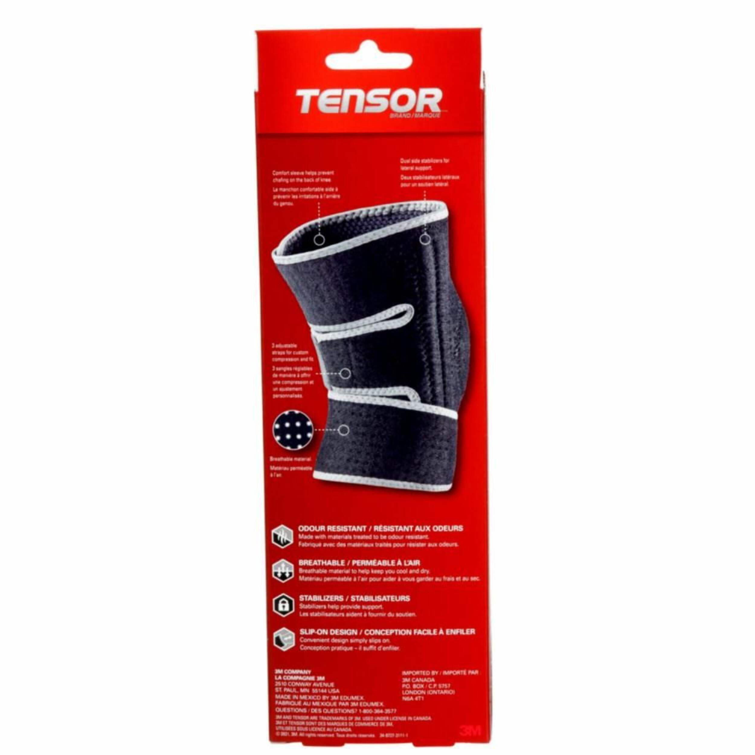 Tensor™ Adjustable Knee Support Brace with Dual Side Stabilizers Front_Flat