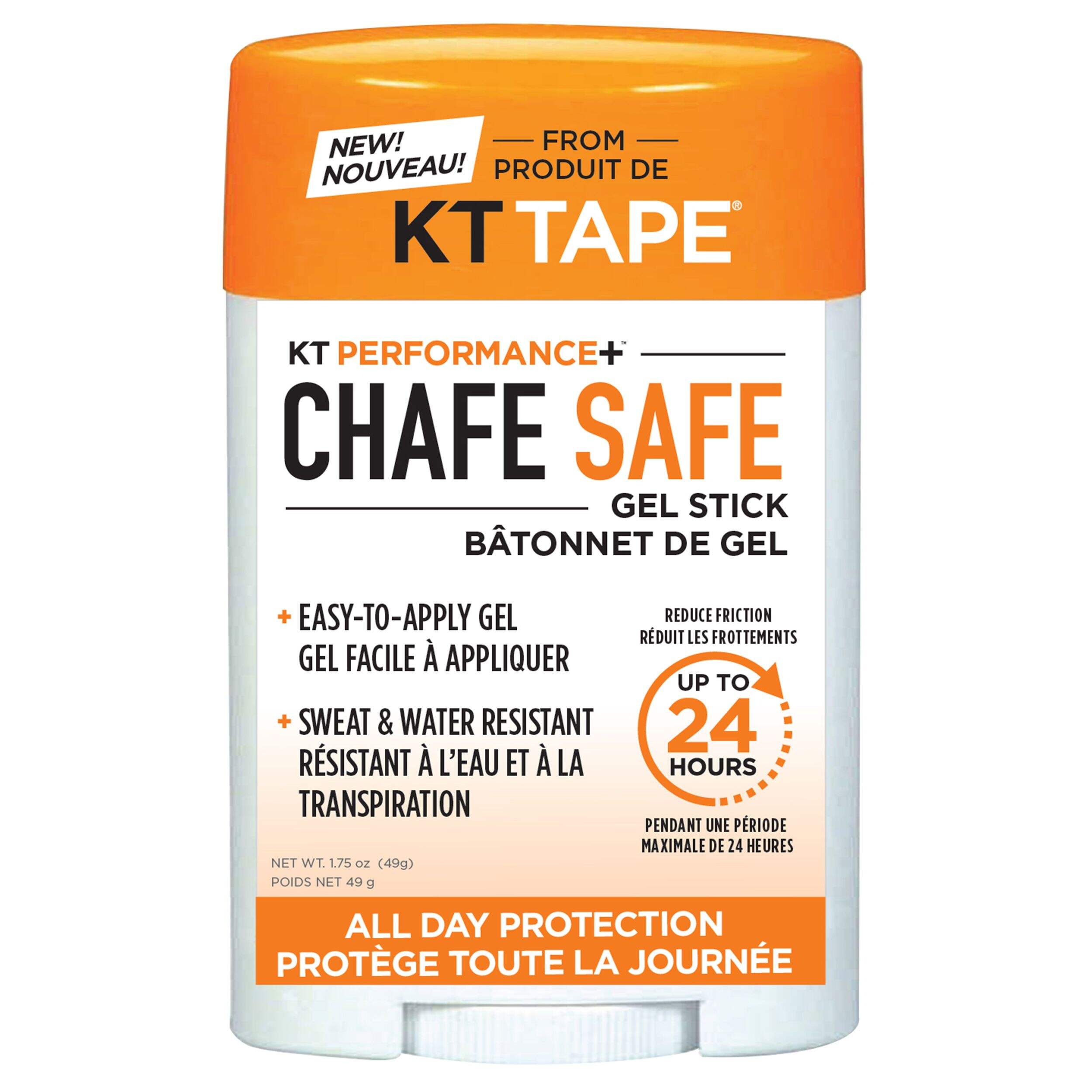 KT Performance+® Chafe Safe™ Gel Anti-Chafe Stick Front_Flat