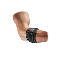 McDavid Elbow Support Strap with Dual Pads, Assorted Sizes Front_Angled_Left