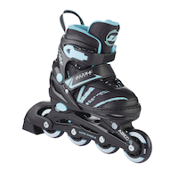 Ultra Wheels Adjustable Inline Skates, Teal, Assorted Sizes Front_Three_Fourths_Angled_Right