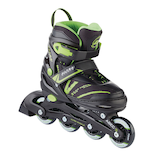 Ultra Wheels Adjustable Inline Skates, Green, Assorted Sizes Front_Three_Fourths_Angled_Right