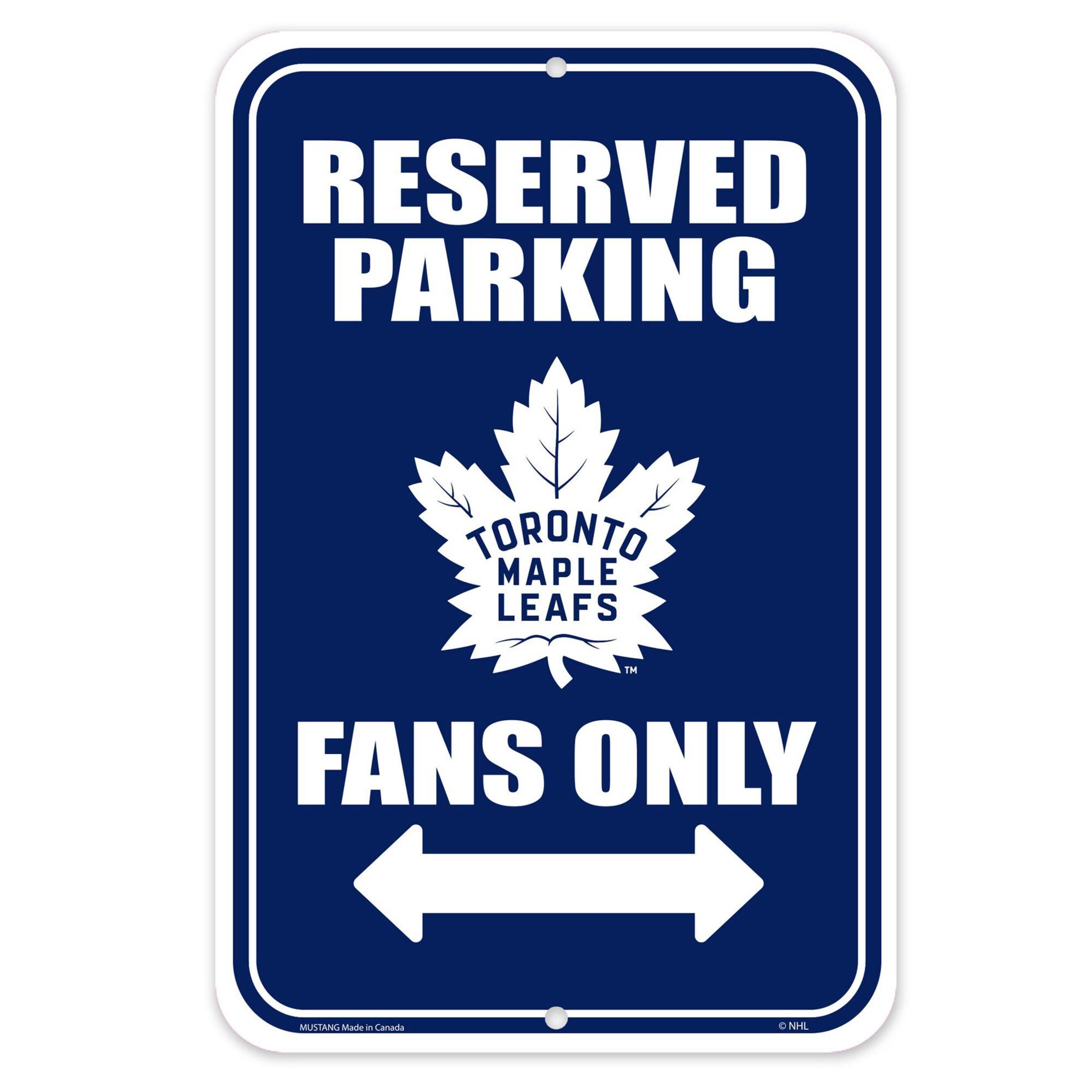Affiche de stationnement réservé LNH Maple Leafs de Toronto Front_Flat