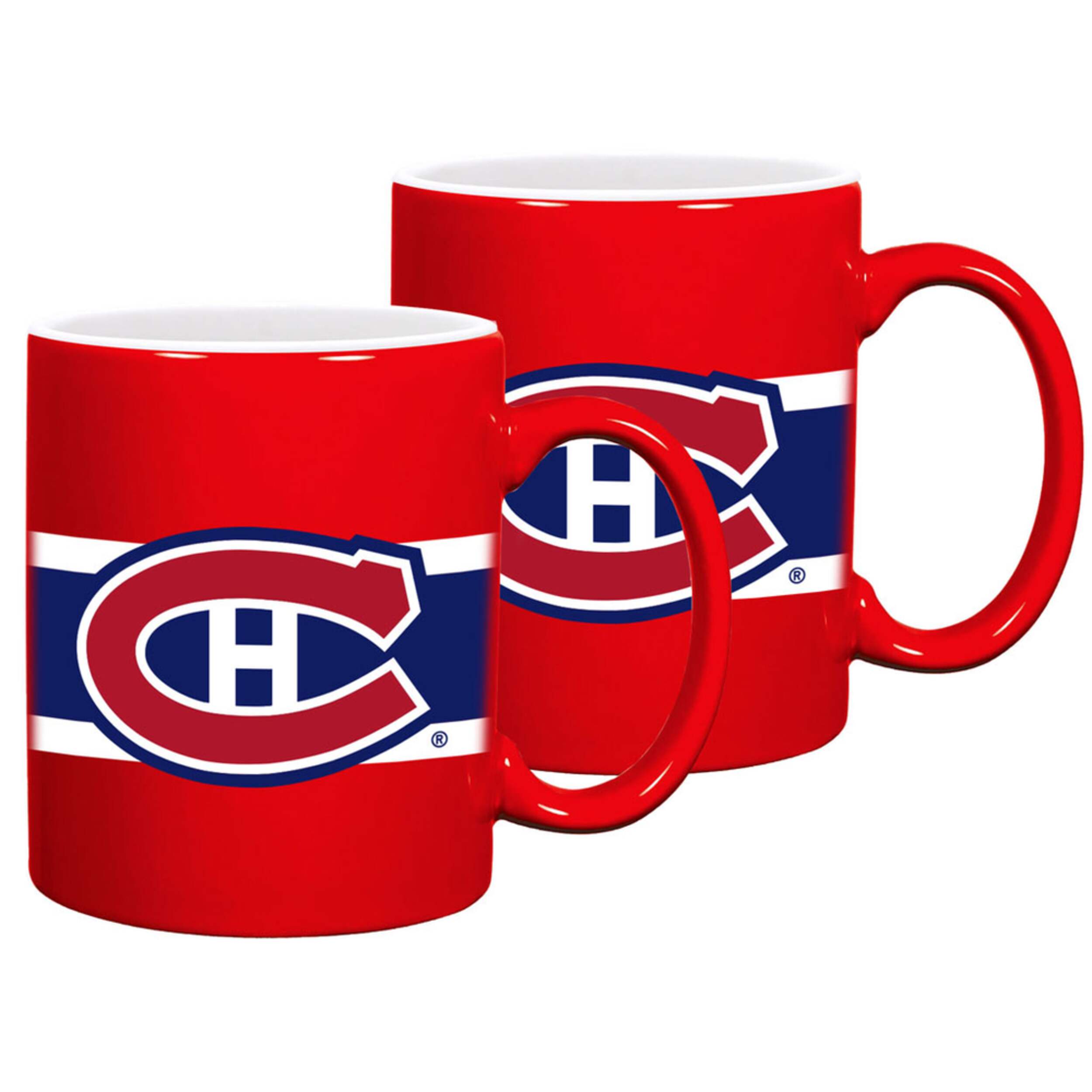 NHL Montreal Canadiens Ceramic Sublimated Hockey Mug Set, 11-oz, 2-pk Front_Elevated