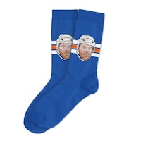 Major League Socks NHL Edmonton Oilers Connor McDavid "Sockey" Crew Socks, One Size Front_Angled_Left
