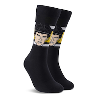 Major League Socks NHL Pittsburgh Penguins Sidney Crosby "Sockey" Crew Socks, One Size Front_Three_Fourths_Angled_Right