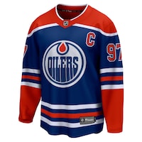 NHL Edmonton Oilers Breakaway Player Jersey, Connor McDavid, Adult, Assorted Sizes Front_Three_Fourths_Angled_Left