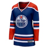 Chandail de hockey pour femmes des Oilers d'Edmonton de la LNH, tailles variées Front_Three_Fourths_Angled_Left