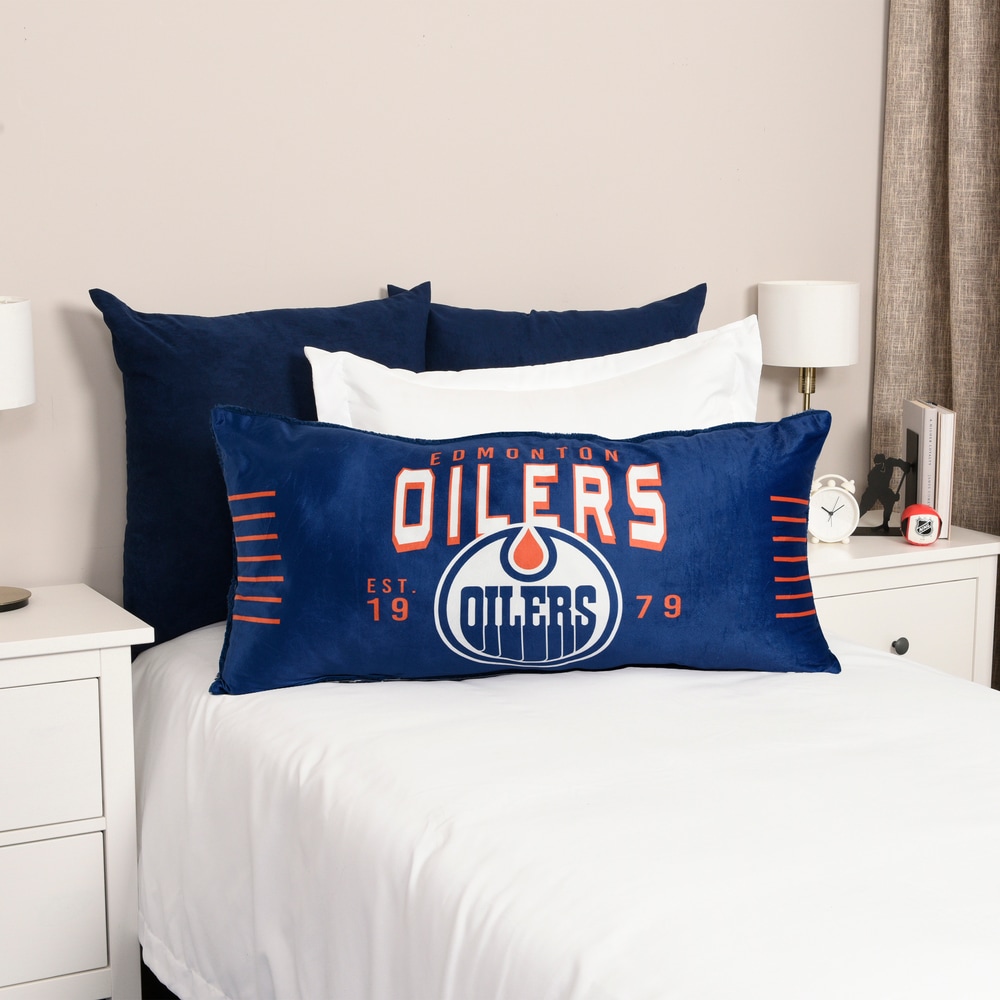 NHL Edmonton Oilers Officially Licensed Hockey Body Pillow, 18in x 36
