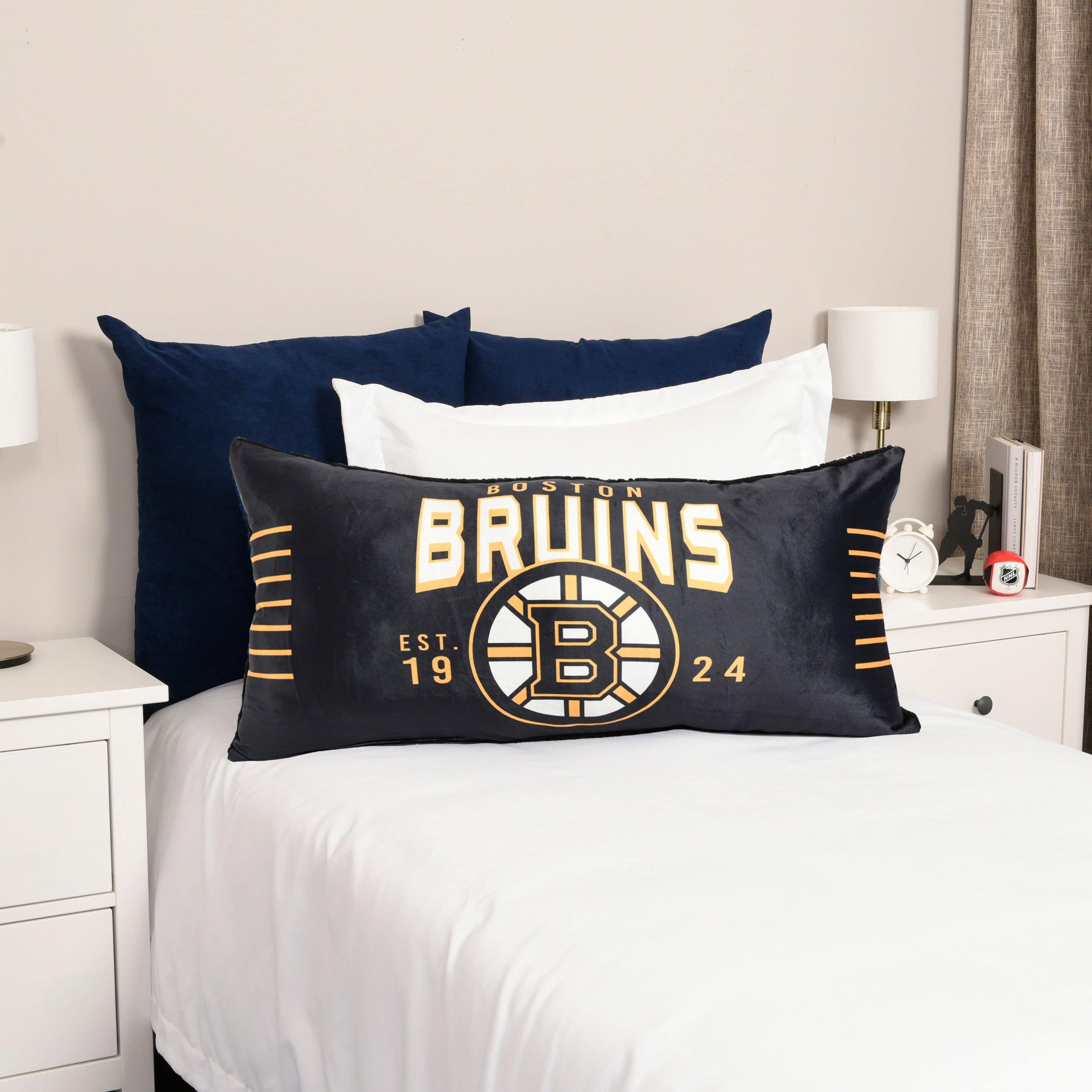 NHL Boston Bruins Officially Licensed Hockey Body Pillow 18 in x