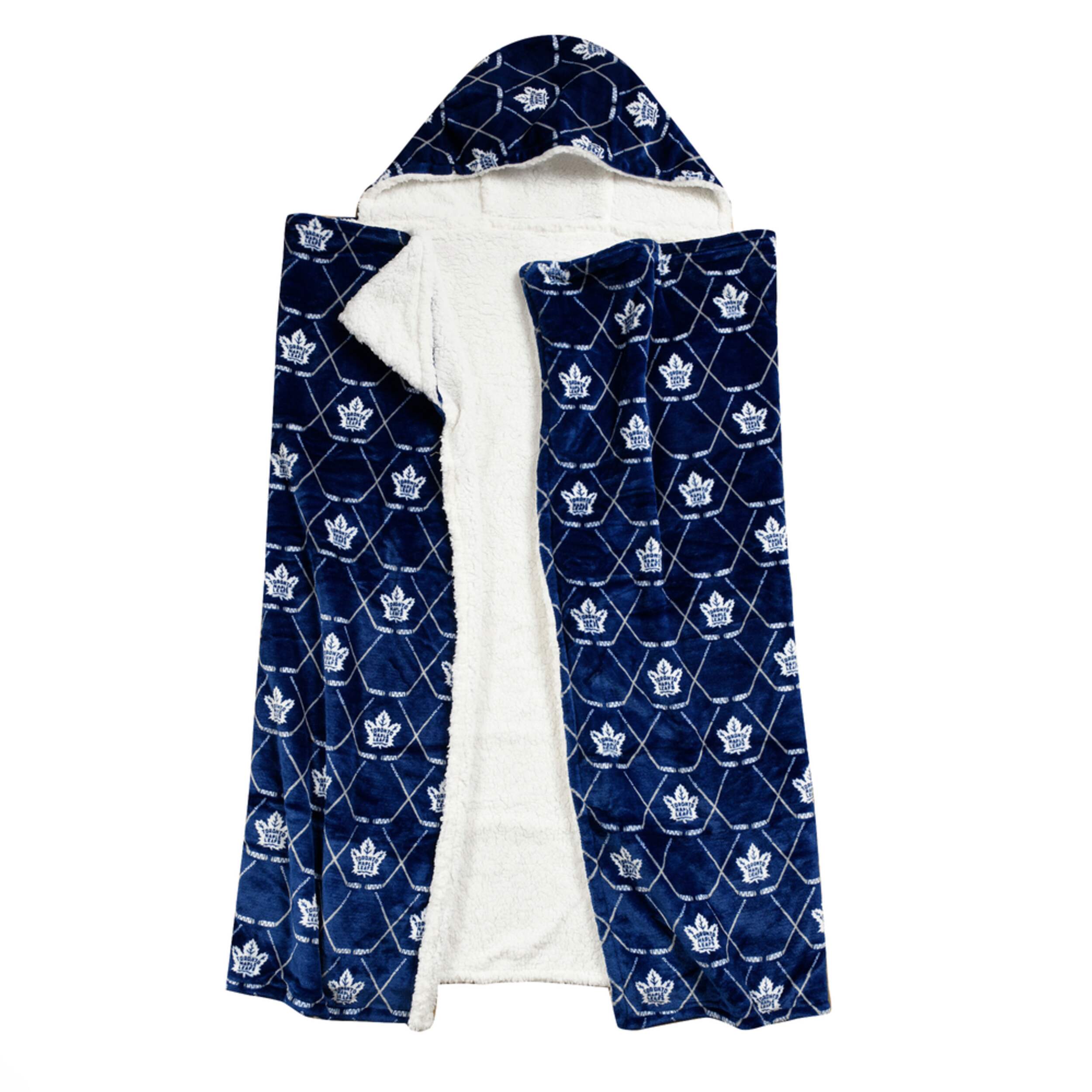 NHL Toronto Maple Leafs Hooded Blanket, 50-in x 70-in Front_Flat