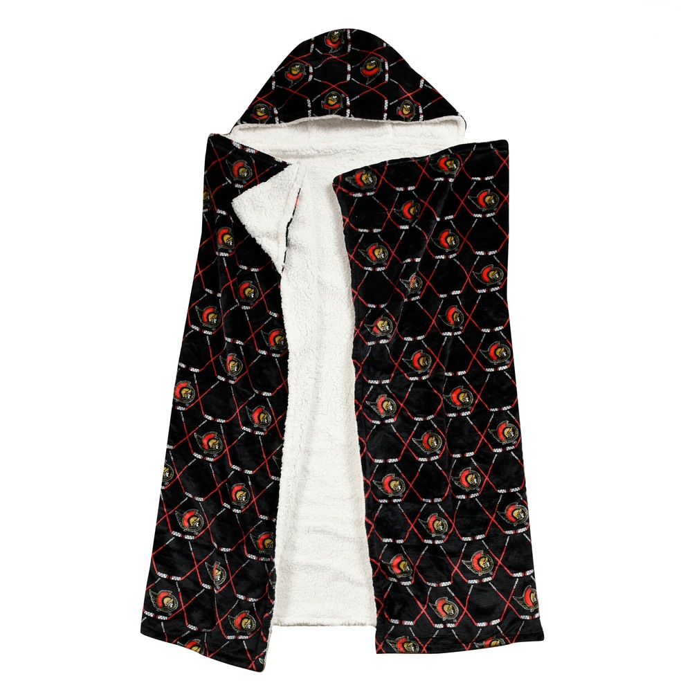 NHL Ottawa Senators Officially Licensed Hockey Hooded Blanket 50in x