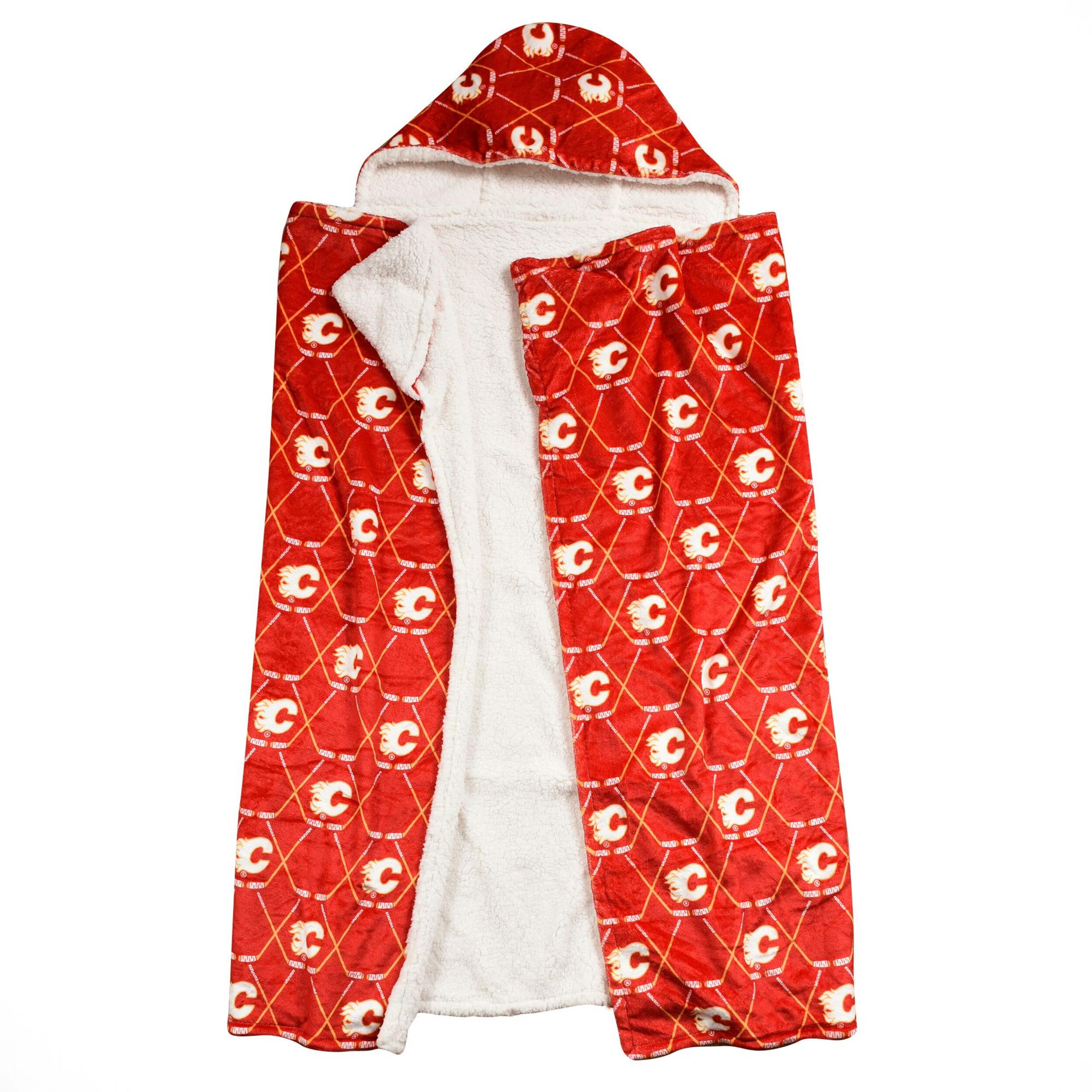 NHL Calgary Flames Hooded Blanket, 50-in x 70-in Front_Flat