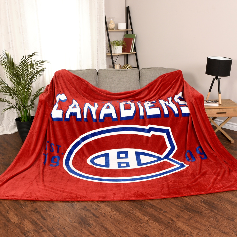 NHL Montreal Canadiens Officially Licensed Hockey Jumbo Plush Blanket