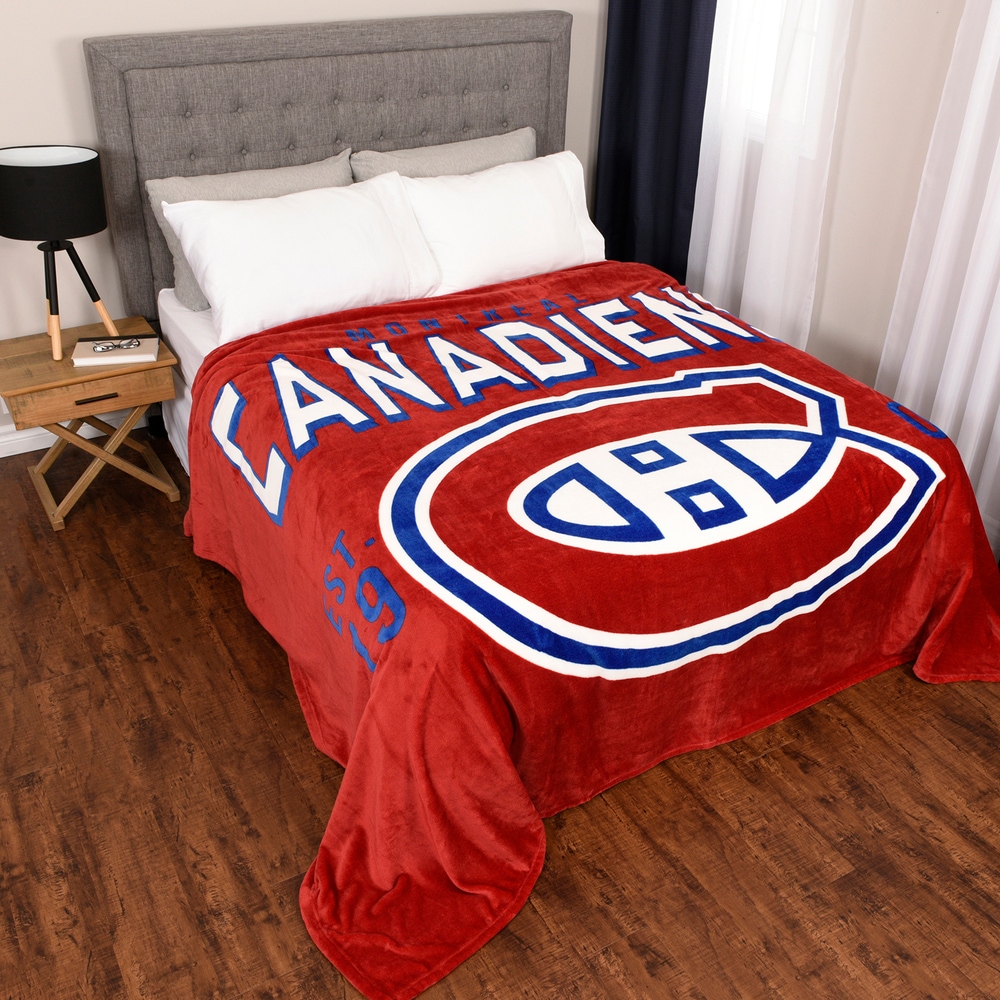 NHL Montreal Canadiens Officially Licensed Hockey Jumbo Plush Blanket