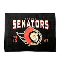 NHL Ottawa Senators Plush Oversized Jumbo Blanket, 62-in x 90-in Front_Flat