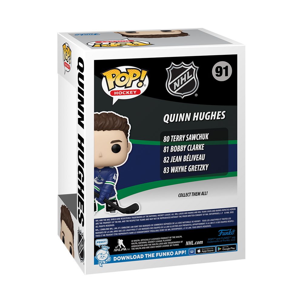 Funko POP! NHL Vancouver Canucks Quinn Hughes Hockey Funko Figurine
