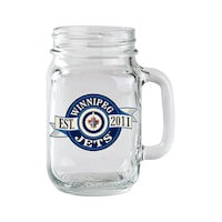 NHL Winnipeg Jets Hockey Team Logo BPA Free Mason Mug, 16-oz Front_Flat