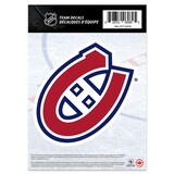 Autocollant du logo de l'équipe des Canadiens de Montréal de la LNH, 5 x 7 po Front_Flat
