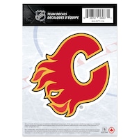 Autocollant du logo de l'équipe des Flammes de Calgary de la LNH, 5 x 7 po Front_Flat