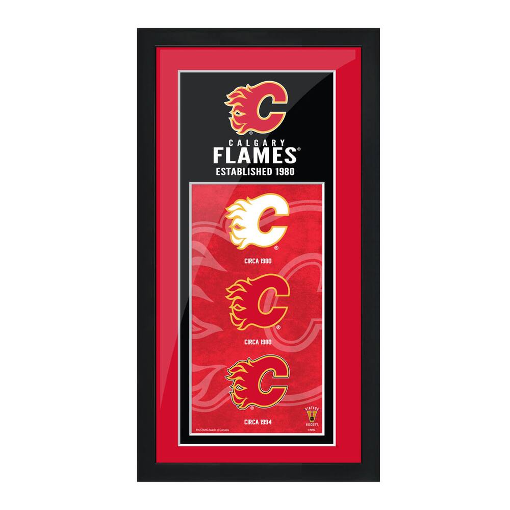 nhl-calgary-flames-hockey-team-logo-art-frame-6-in-x-15-in-canadian-tire