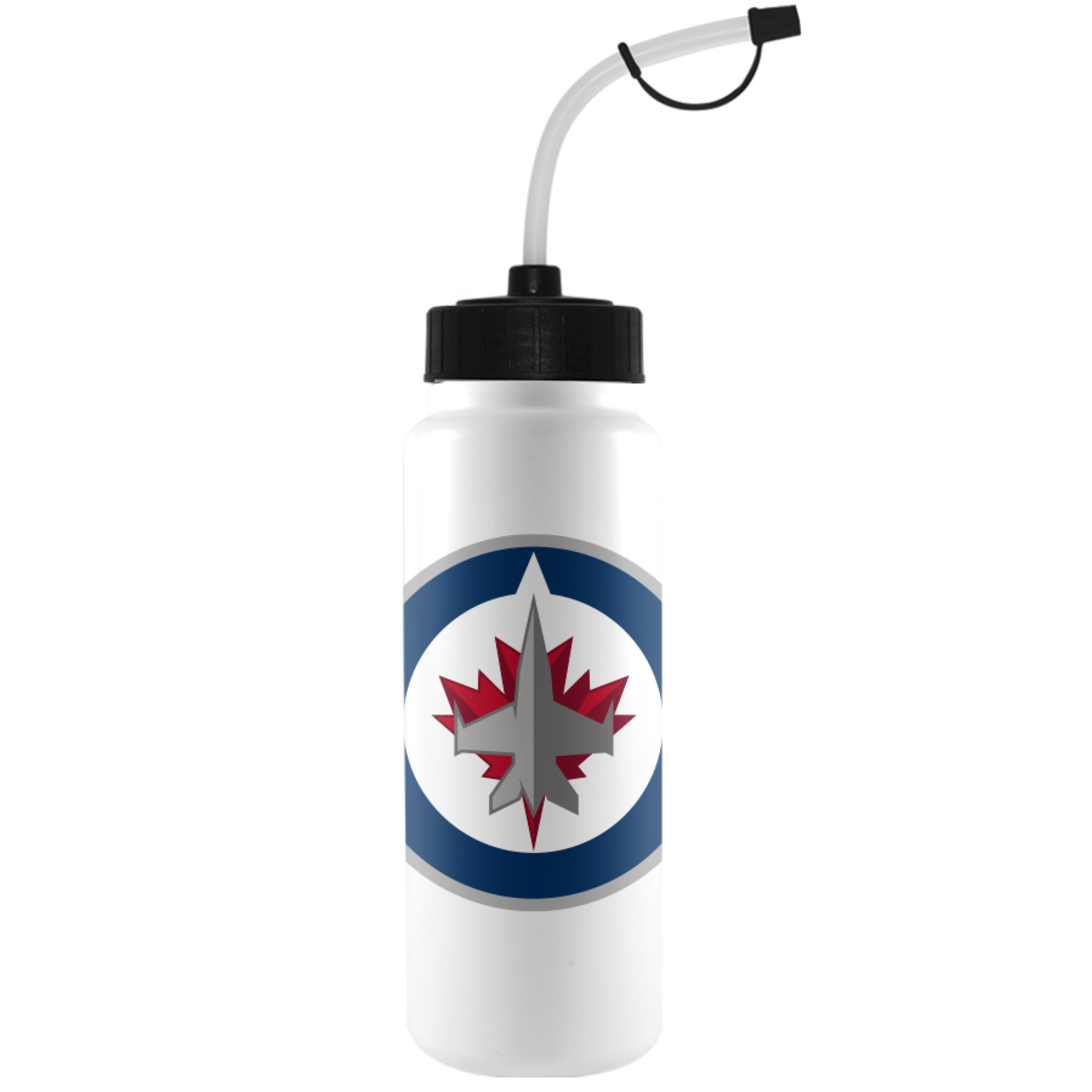 NHL Winnipeg Jets Officially Licensed Hockey Water Bottle, 1-L Front_Flat