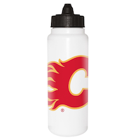 NHL Calgary Flames Officially Licensed Hockey Water Bottle, 1-L Front_Flat