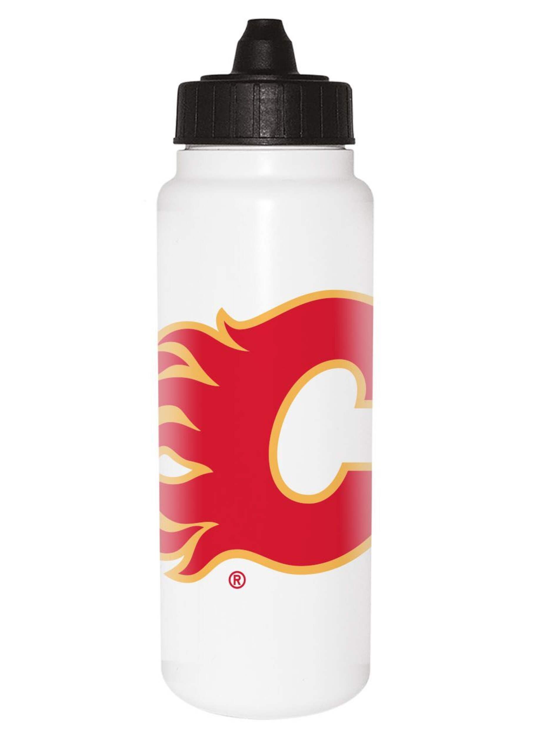 Bouteille d'eau sous licence officielle de la LNH des Flames de Calgary, 1 L Front_Flat