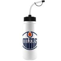 NHL Edmonton Oilers Officially Licensed Hockey Water Bottle, 1-L Front_Flat