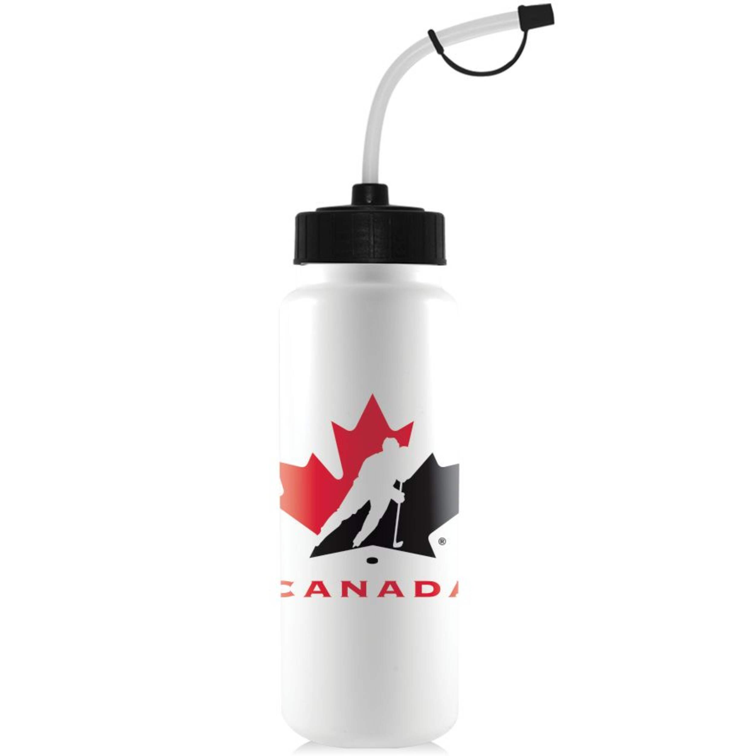 NHL Team Canada Officially Licensed Hockey Water Bottle, 1-L Front_Flat