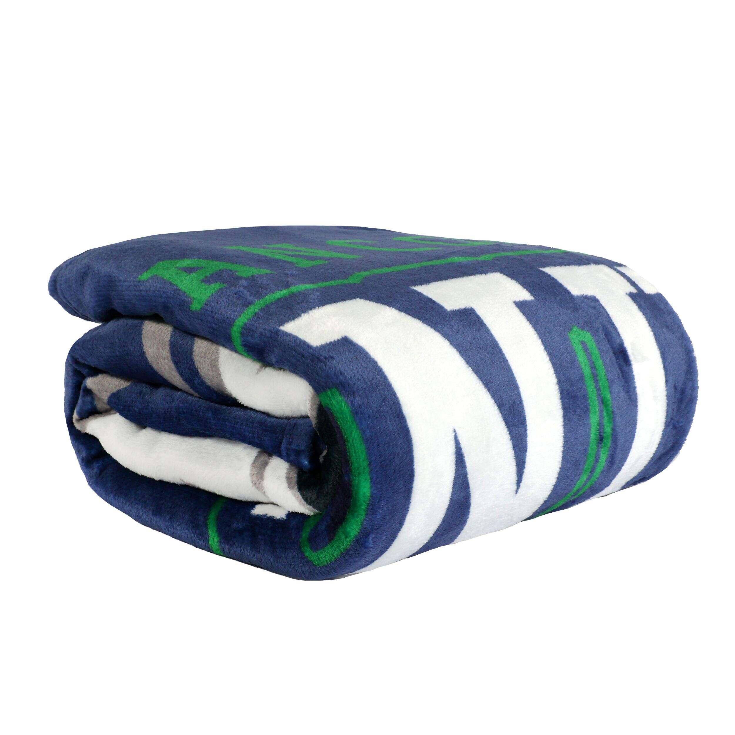 NHL Vancouver Canucks Plush Oversized Jumbo Blanket, 60-in x 90-in Front_Three_Fourths_Angled_Left