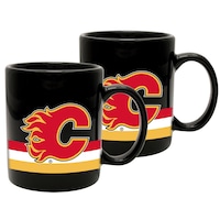NHL Calgary Flames Ceramic Sublimated Hockey Mug Set, 11-oz, 2-pk Front_Elevated